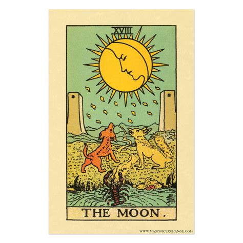 The star (xvii) is the 17th ranking or major arcana card in most traditional tarot decks. The Moon Tarot Card Poster - 11" x 17"