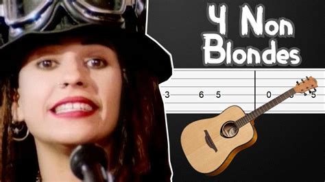 Whats Up 4 Non Blondes Guitar Tabs Guitar Tutorial Guitar Lesson Youtube
