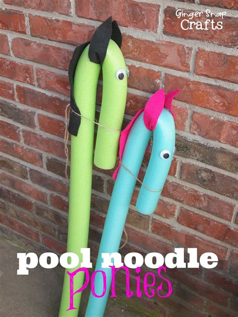 Pool Noodle Ponies From Ginger Snap Crafts