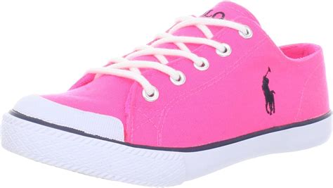 Polo Ralph Lauren Chandler Womens Pink Canvas Sneakers Shoes 65 Uk Uk