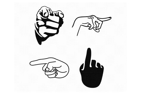 Pointing Fingers SVG Graphic By CrafterOks Creative Fabrica