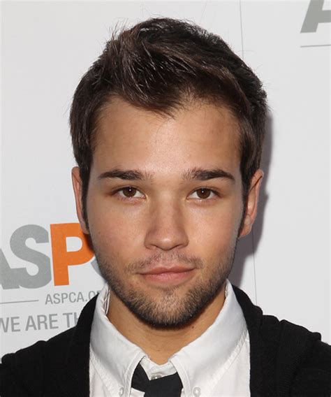 A page for describing creator: Nathan Kress Short Straight Chocolate Brunette Hairstyle