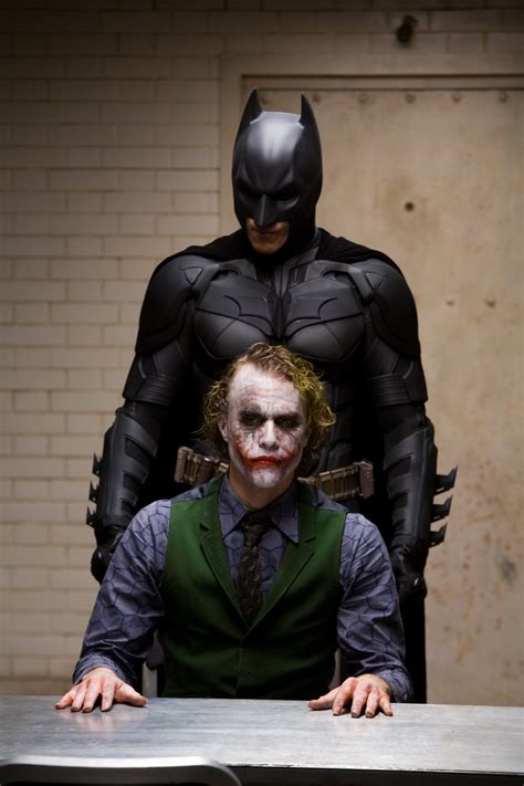 32 On Set Photos Of Christian Bale And Heath Ledger During The