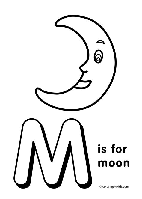 Letter M Coloring Page Alphabet Coloring Pages Alphabet Activities