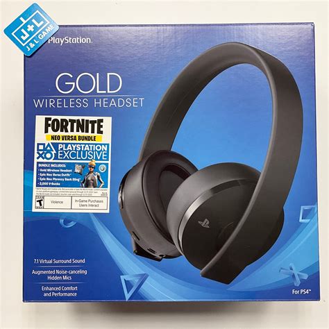 Sony Playstation 4 Gold Wireless Headset Fortnite Ps4 Playstation