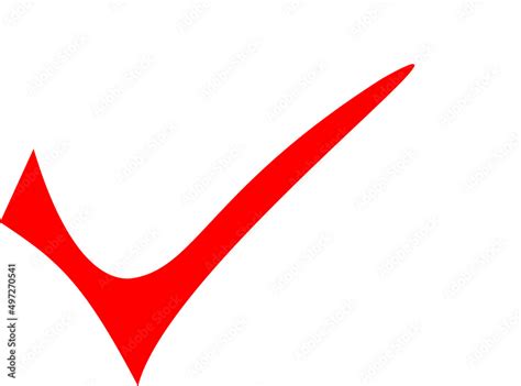 Red Check Mark Icon In A Box Tick Symbol In Red Color Illustrationred
