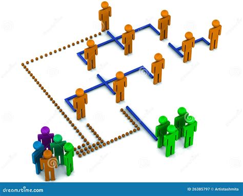 Organizational Structure Line Icon Concept Organizational Structure