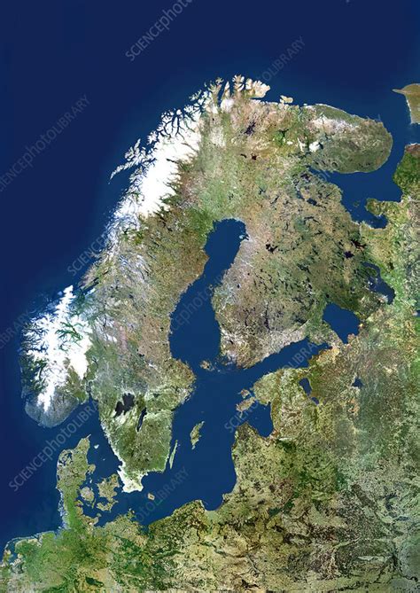 Scandinavia Satellite Image Stock Image E0700592 Science Photo Library