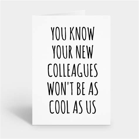 Funny Leaving Card For Work Colleagues And Coworkers Moving Etsy
