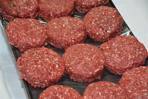 Ground beef and porcini grilled burger, topped with swiss cheese and sautéed onions and shiitake mushrooms. HAMBURGER PATTIES (93% LEAN GROUND BEEF) - Kohn's Kosher