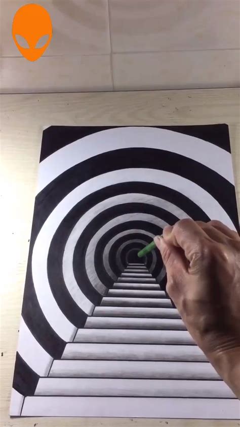 Amazing 3d Draw~ Video Op Art Lessons Art Drawings Simple
