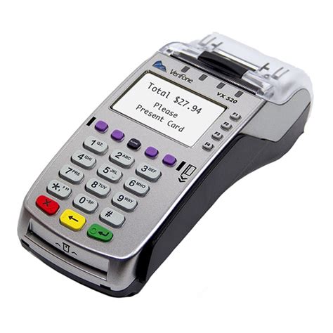 Credit card & debit card terminal application. Verifone VX520 | Small Business Credit Card Machine ...