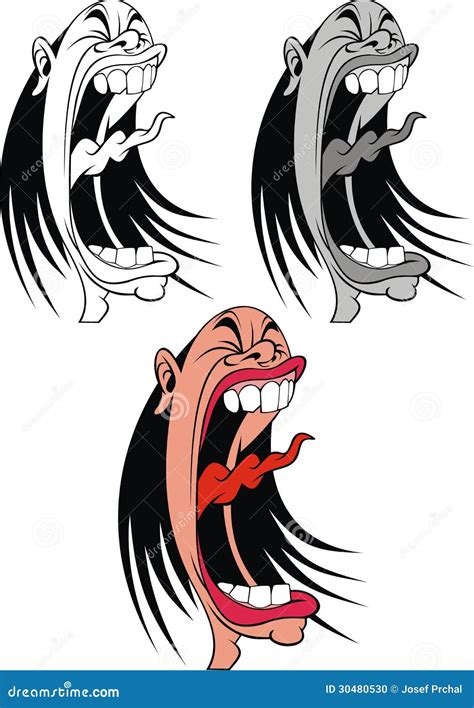 Screaming Woman One Line Art Portrait Angry Female Facial Expression