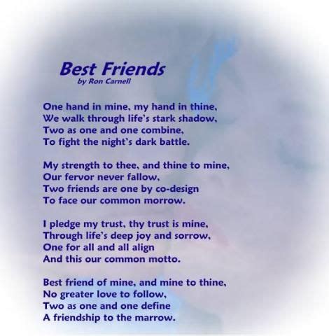 Friends that are loyal are always there to make you laugh when you are down, they are not afraid to help you avoid mistakes and they look out for your. poems about friendship - Google Search