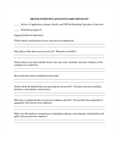 Interview Questionnaire 24 Examples Format Pdf Examples Riset