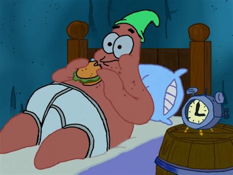Patrick Eating Krabby Patty