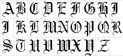 12 Gothic Old English Calligraphy Font Images Gothic Alphabet Letters