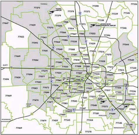 Greater Houston Zip Code Map