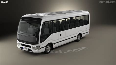 360 View Of Toyota Coaster Deluxe Bus 2016 3d Model Hum3d Store