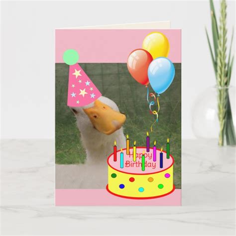 Party Goose Funny Birthday Card Uk