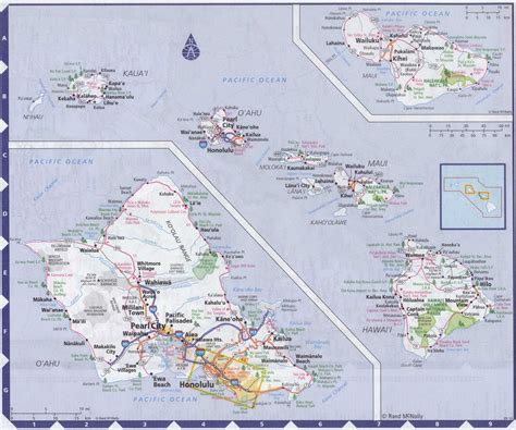 Map Of Hawaii State With Highwayroadcitiescounties Hawaii Map Image