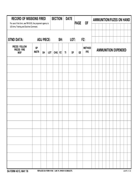 Da Form 4513 Fill Online Printable Fillable Blank