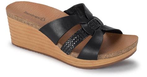 BareTraps Synthetic Yadora Wedge Slide Sandals In Black Lyst