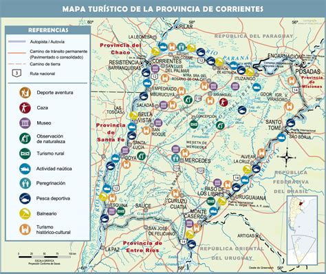 Mapa Turístico Provincia De Corrientes