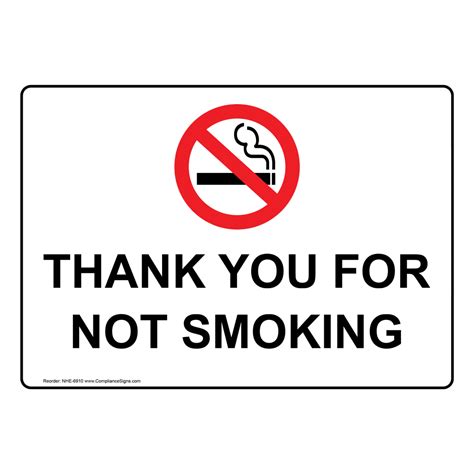 No Smoking Sign Nhe 6895 No Smoking
