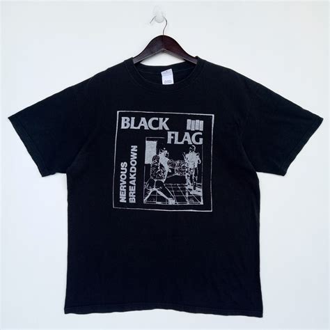 Band Tees Vintage Black Flag Punk Rock Hardcore Band Promo Tee Shirt