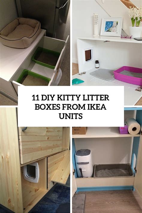 simple diy kitty litter boxes  loos  ikea units shelterness