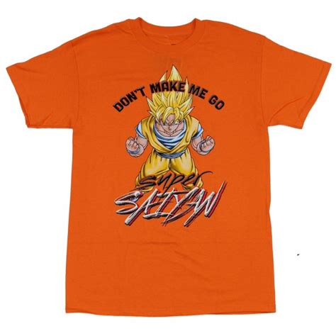 Free shipping on orders over $100. Dragon Ball Z - Dragonball Z Mens T-Shirt - Don't Make Me Super Saiyan Goku Image - Walmart.com ...
