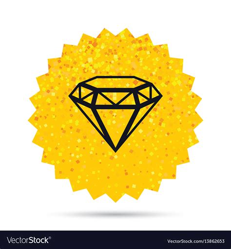 Diamond Sign Icon Jewelry Symbol Gem Stone Vector Image