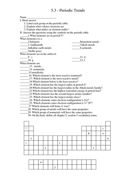 Educational worksheets in training and studying activities can be properly used at the point of concept planting (conveying new concepts) or at the period of understanding methods (the advanced stage of notion planting). 12 Best Images of Periodic Table Worksheets PDF - White ...