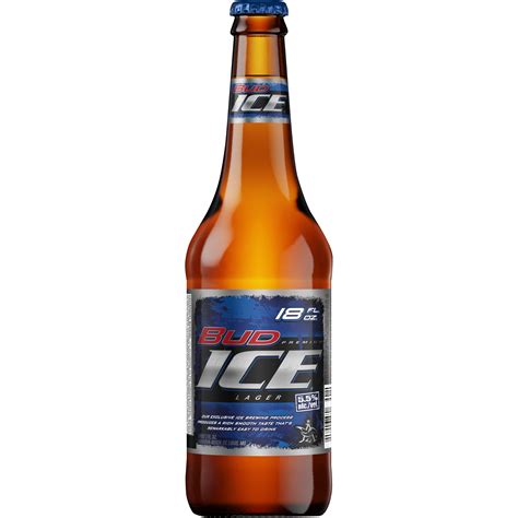 Bud Ice Beer 18 Fl Oz Glass Bottle 55 Abv