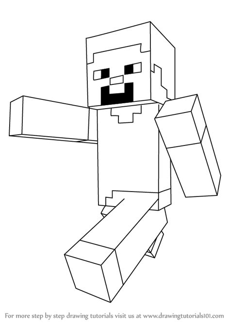 How To Draw Steve From Minecraft Minecraft Step By Step
