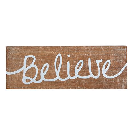 Ts Home Decor Believe Wooden Wall Sign