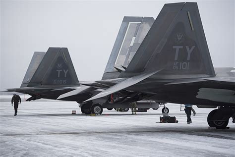 F 22s Evacuated From Tyndall Fully Integrated At New Alaska Base