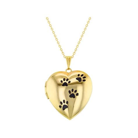 In Season Jewelry My Dog Paw Prints Animal Love Photo Pendant Heart
