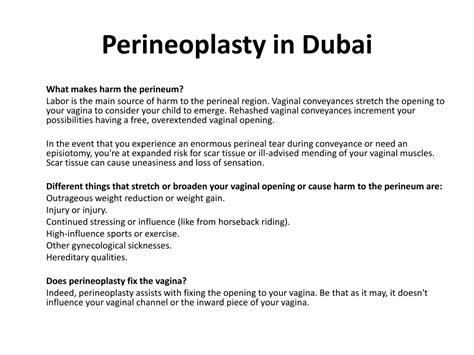 Ppt Perineoplasty In Dubai Powerpoint Presentation Free Download