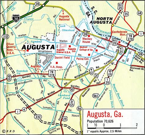Augusta Georgia On The Map
