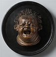 expressive head of a screaming baby carved in wood by Dutch Renaissance ...