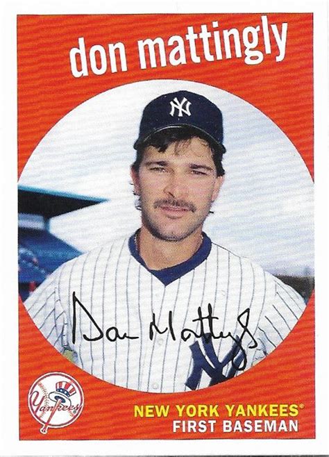 Don mattingly baseball stats with batting stats, pitching stats and fielding stats, along with uniform numbers, salaries, quotes, career stats and don mattingly was born on thursday, april 20, 1961, in evansville, indiana. Don Mattingly 2018 Topps Archives #23 New York Yankees Baseball Card