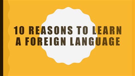 10 Reasons To Learn A Foreign Language Youtube