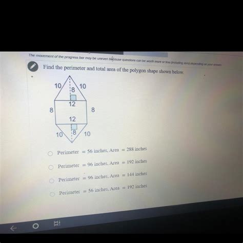 Find The Perimeter And Total Area Of The Polygon