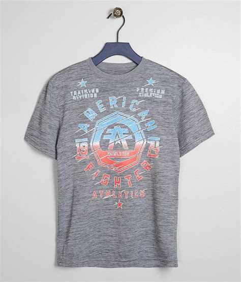 Boys American Fighter Carter T Shirt Boys T Shirts In Heather Grey