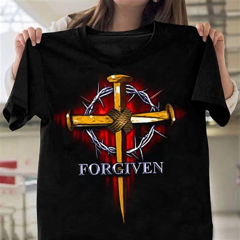 Forgiven Christian Cross Jesus T Shirt Atmtee