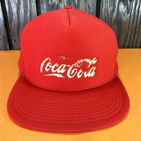 Vintage Enjoy Coca Cola Hat Cap Trucker Snapback Coke Red 80s 90s Used