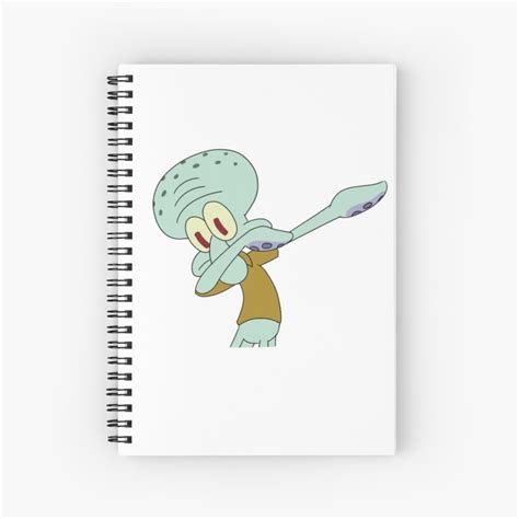 Squidward Dab Spiral Notebook For Sale By Meganbxiley Redbubble