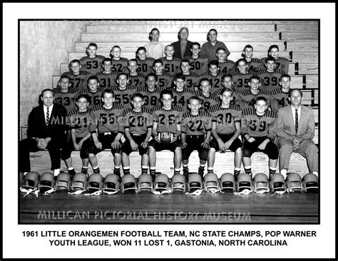 1961 Little Orangemen Football Team Nc State Champs Pop Warner Youth